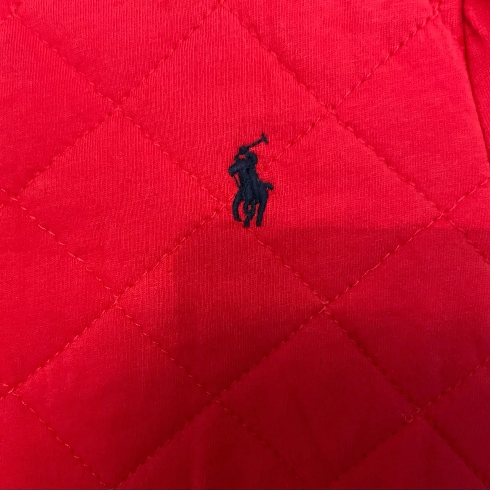 Ralph Lauren Baby Dress Red Quilted 9 Months